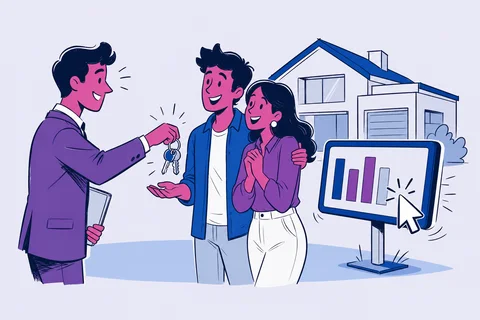 Illustrazione siti web per agenzie immobiliari