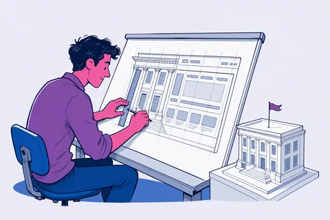 Illustrazione siti web per architetti