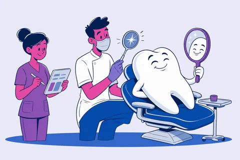 Illustrazione siti web per dentisti