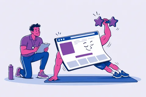 Illustrazione siti web per fisioterapisti