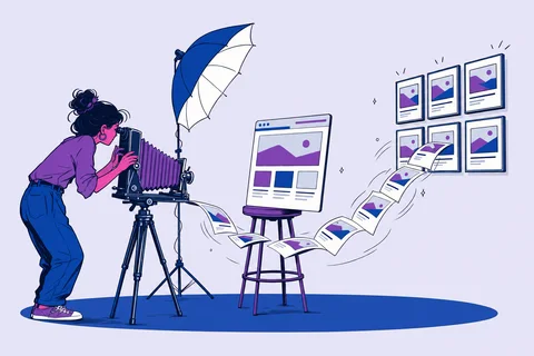 Illustrazione siti web per fotografi
