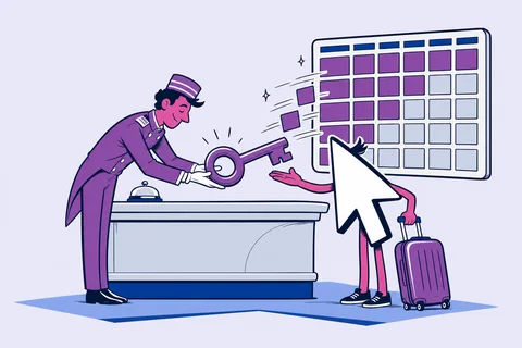Illustrazione siti web per hotel