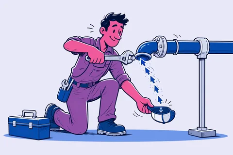 Illustrazione siti web per idraulici