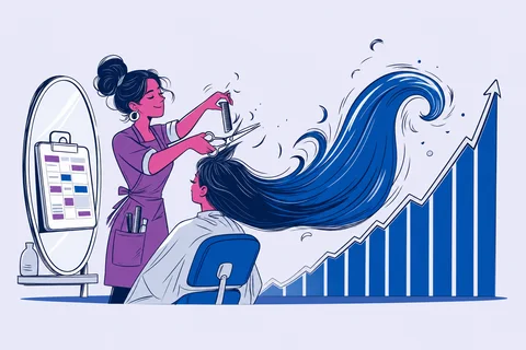 Illustrazione siti web per parrucchieri