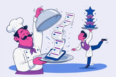 Illustrazione siti web per ristoranti
