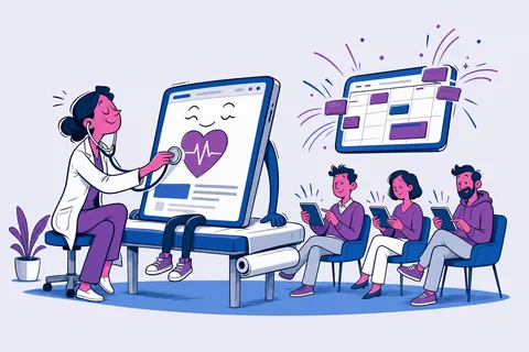 Illustrazione siti web per studi medici