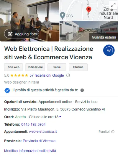 Agenzia Google My business Vicenza